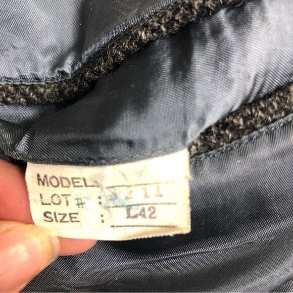 Vintage Lord & Taylor Gray Black All Pure Wool Jacket - Picture 11 of 12